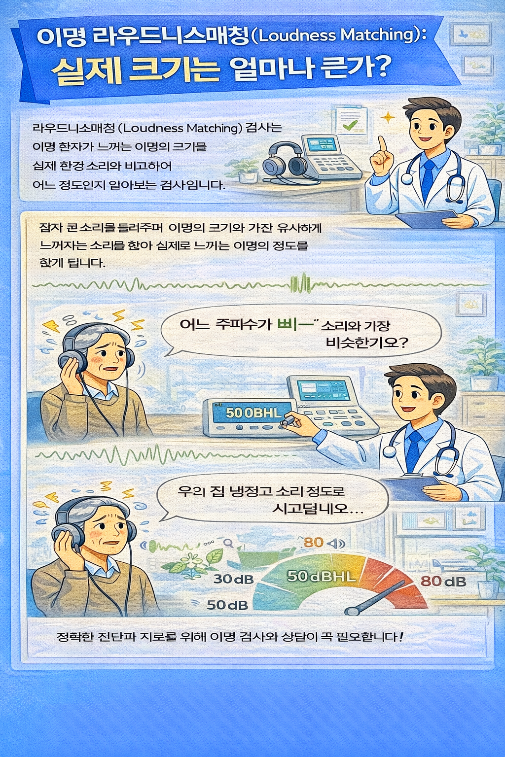 이명 라우드니스매칭(Loudness Matching): 실제 크기는 얼마나 큰가?