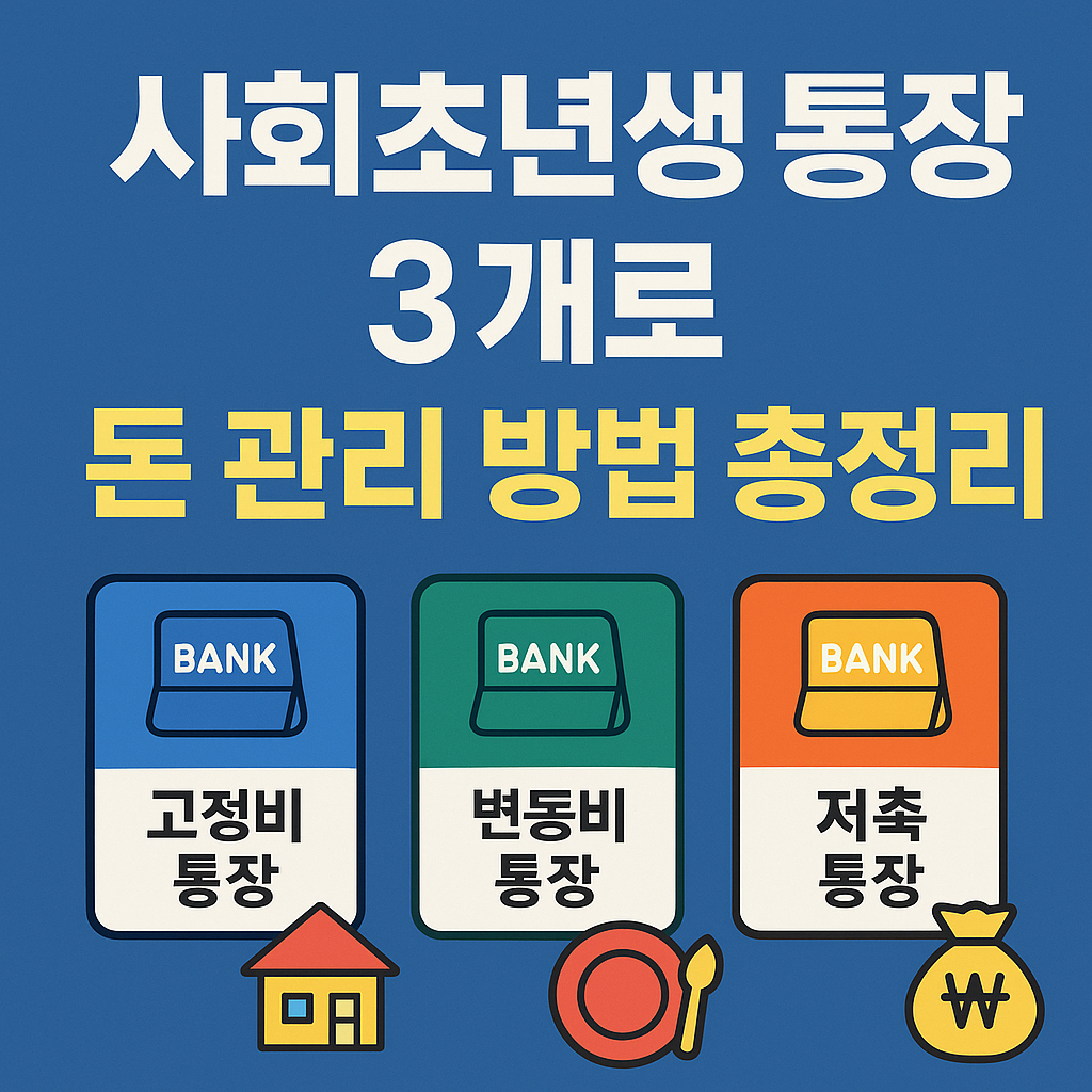 사회초년생 통장 3개로 돈 관리 방법 총정리