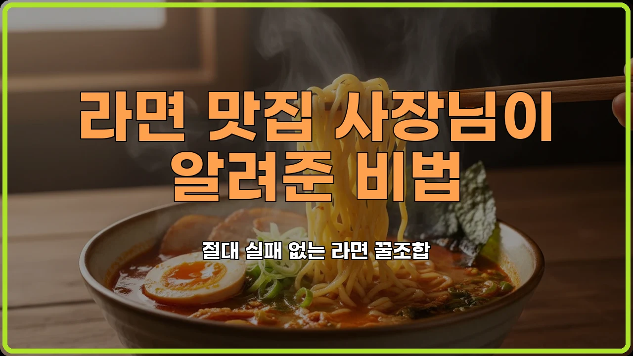 라면레시피