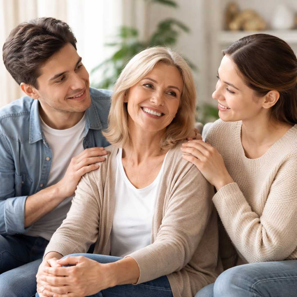 폐경기 여성과 가족의 공감 장면