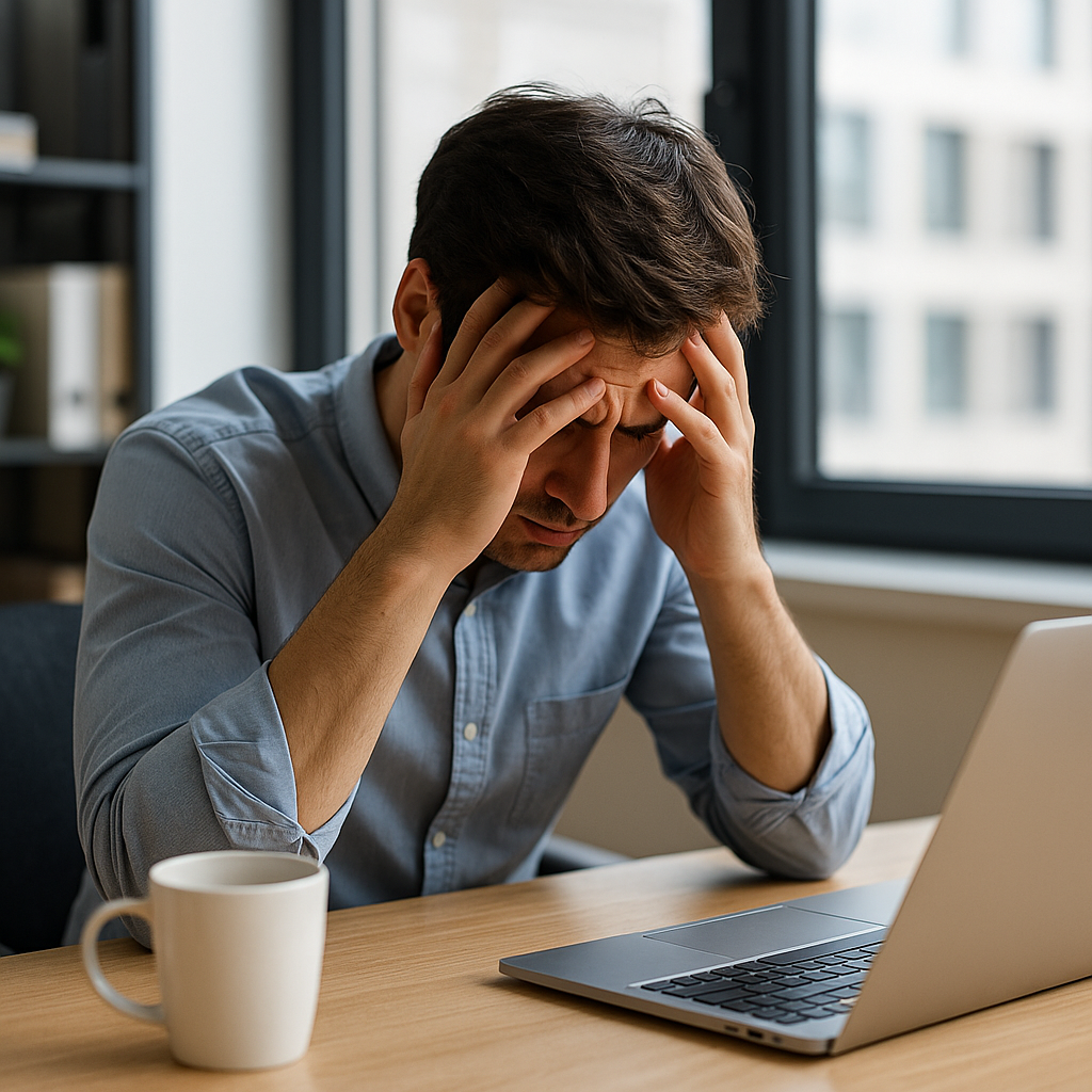 스트레스 받는 남성