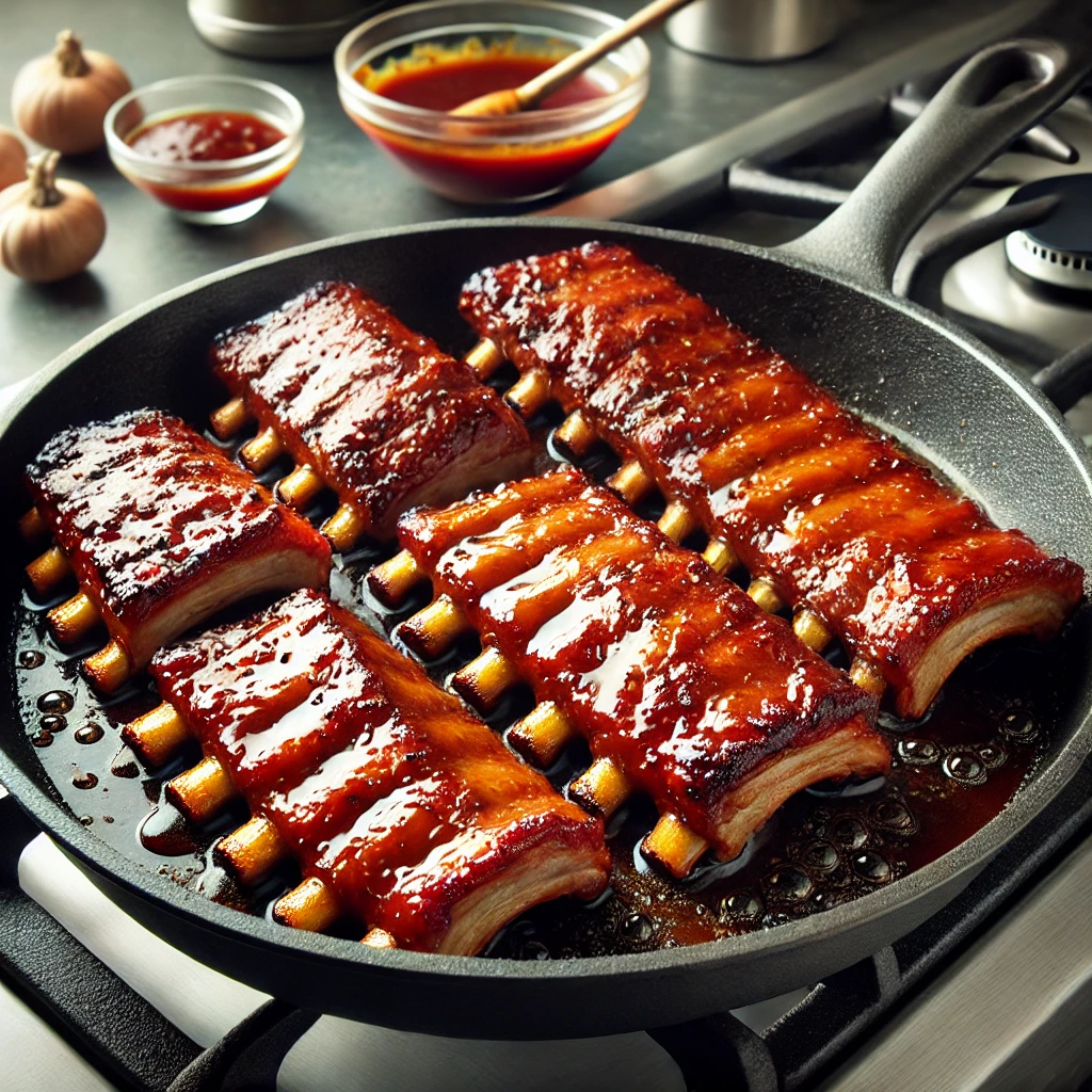 6️⃣ 윤기 좌르르~ 마지막 터치!
✅ 다 구운 돼지갈비에 남은 양념을 한 번 더 발라 주세요!
✅ 깨소금을 솔솔 뿌려 마무리하면 더욱 먹음직스럽답니다.