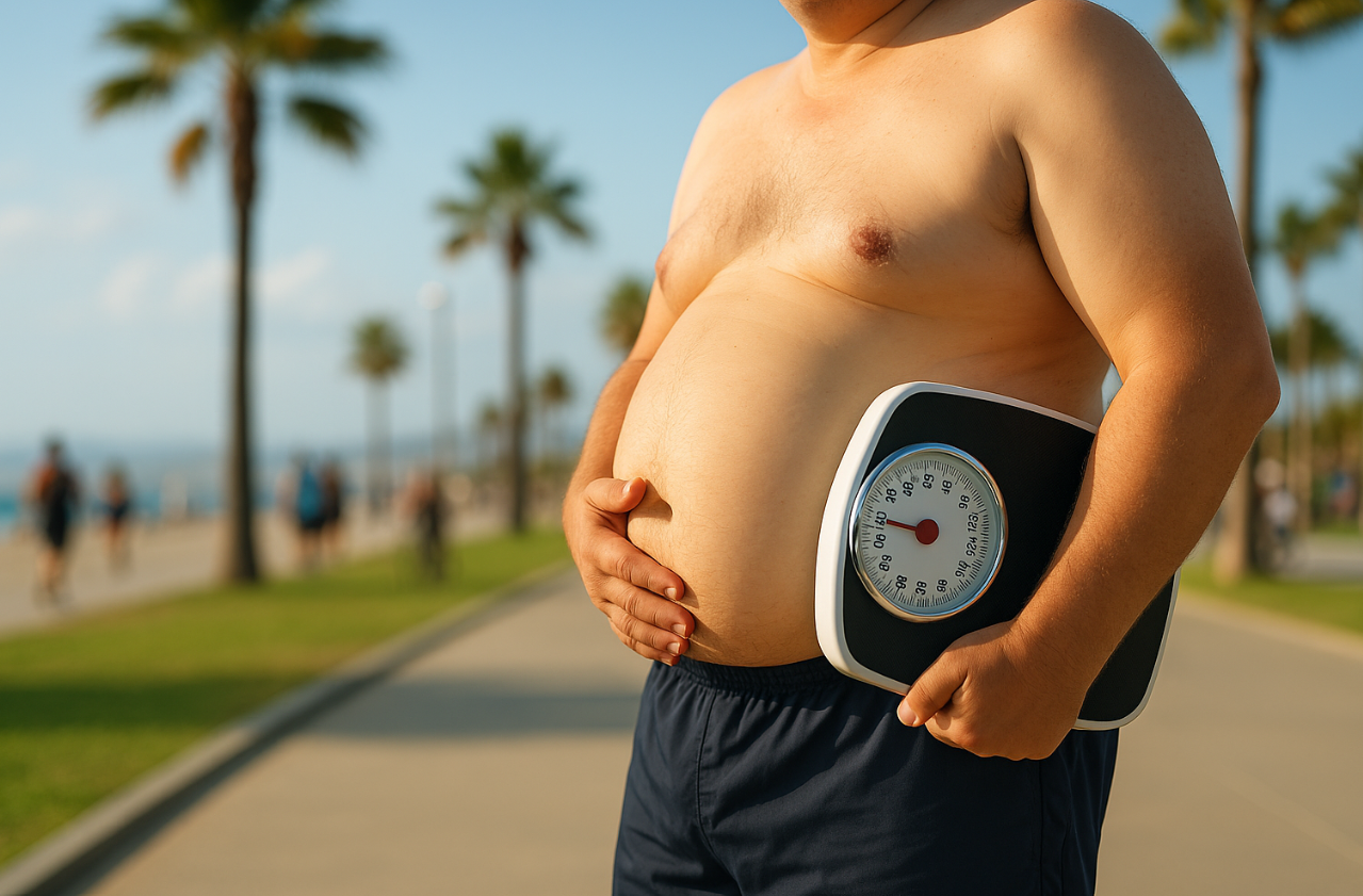 여름철 복부비만과 대사증후군 경고 이미지