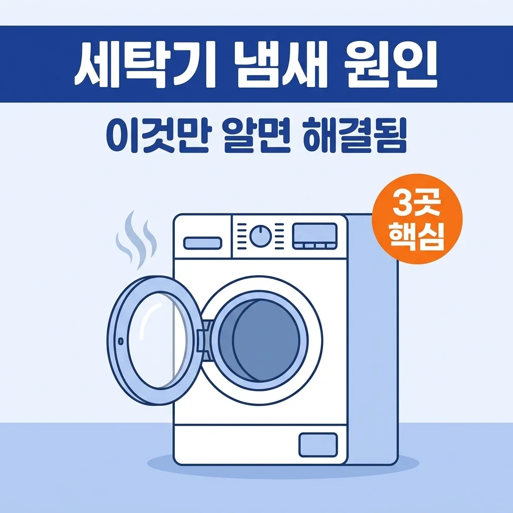 세탁기 냄새 원인 이것만 알면 해결됨 대표 이미지