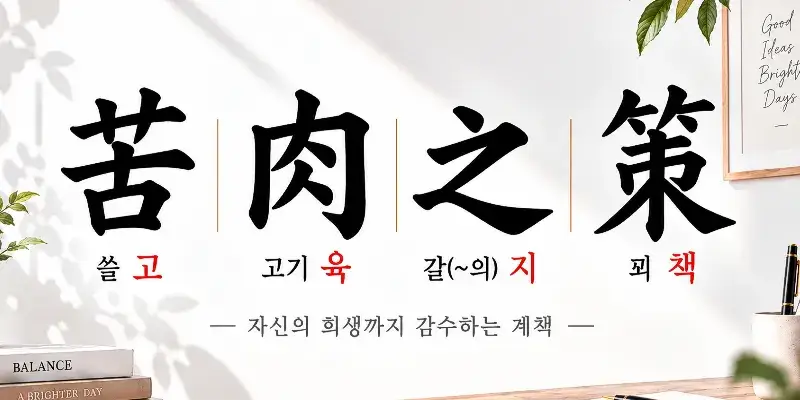 Goyukjichaek Korean idiom 苦肉之策 meaning a strategy that involves self-sacrifice