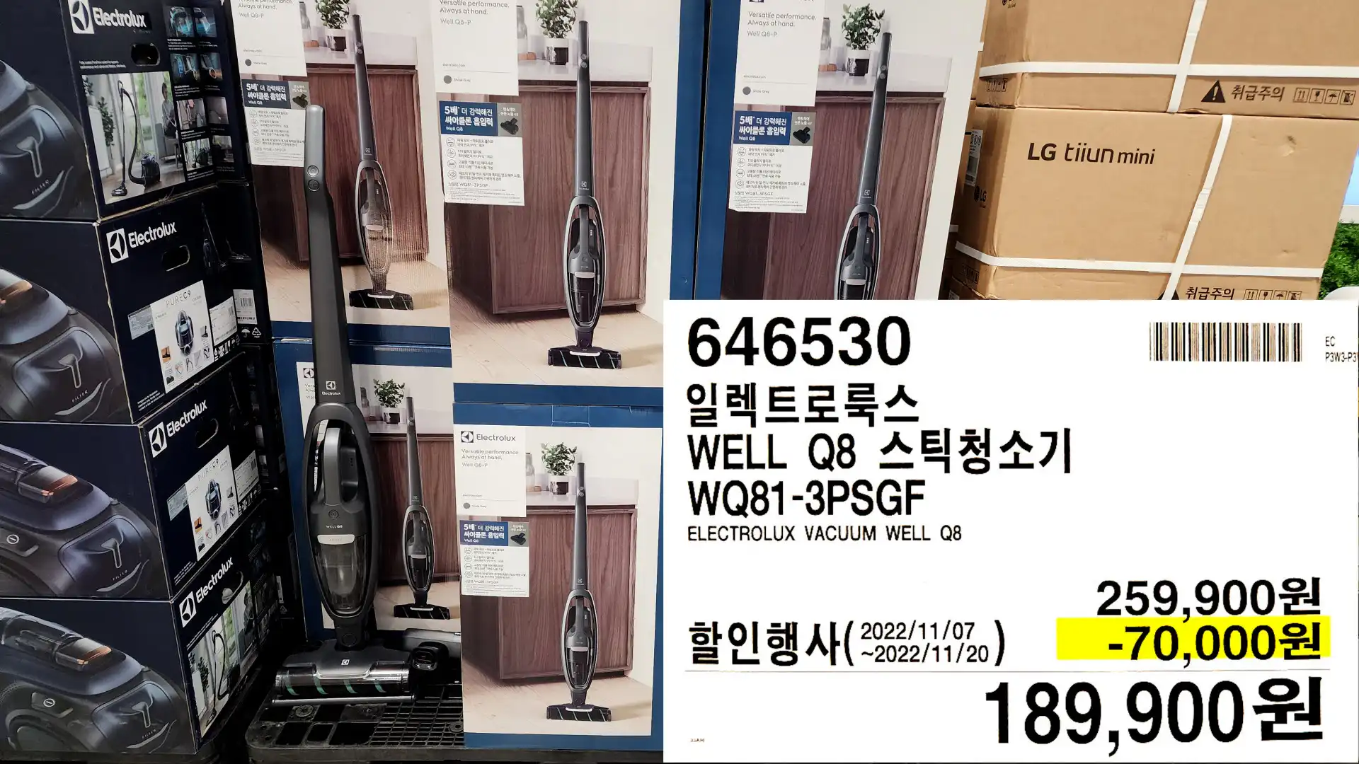 일렉트로룩스
WELL Q8 스틱청소기
WQ81-3PSGF
ELECTROLUX VACUUM WELL Q8
189,900원