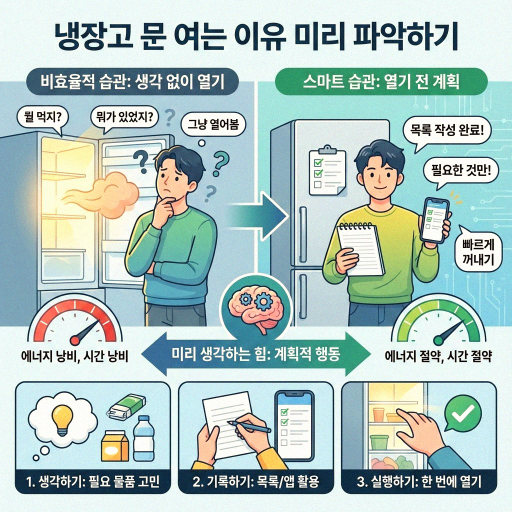 냉장고 문 자주 여닫는 습관, 이렇게 줄여보세요
