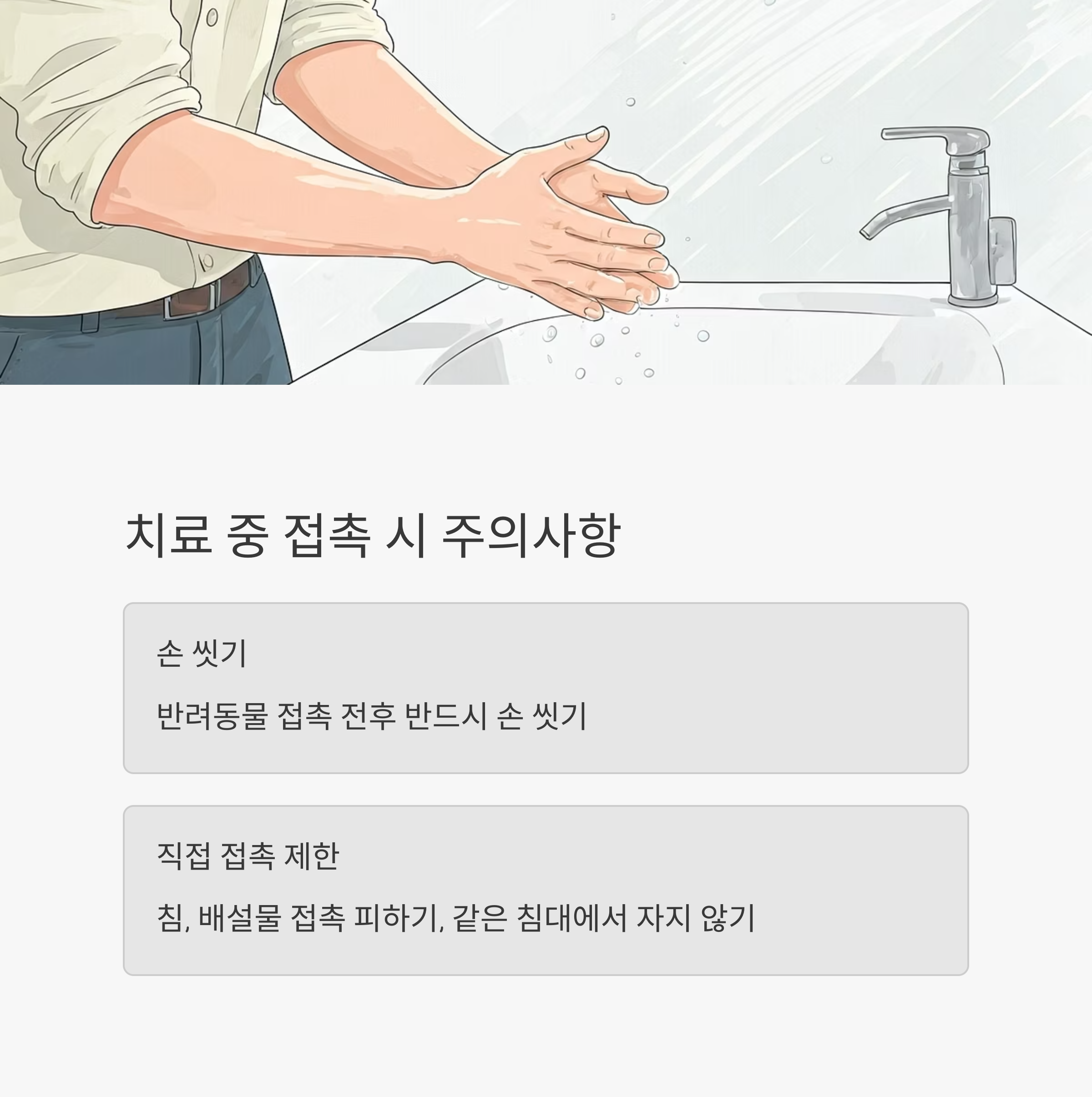 항암치료 반려동물 주의사항