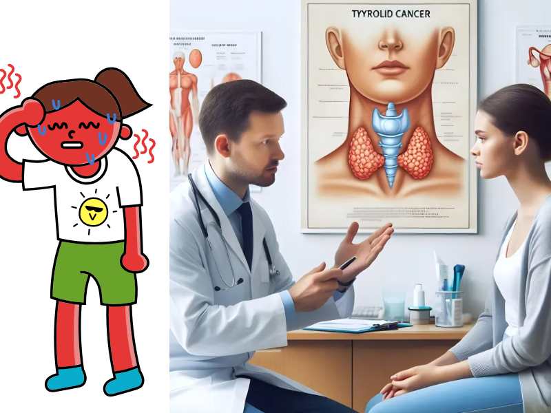 갑상선문제로 의사와 상담중인 환자이미지
