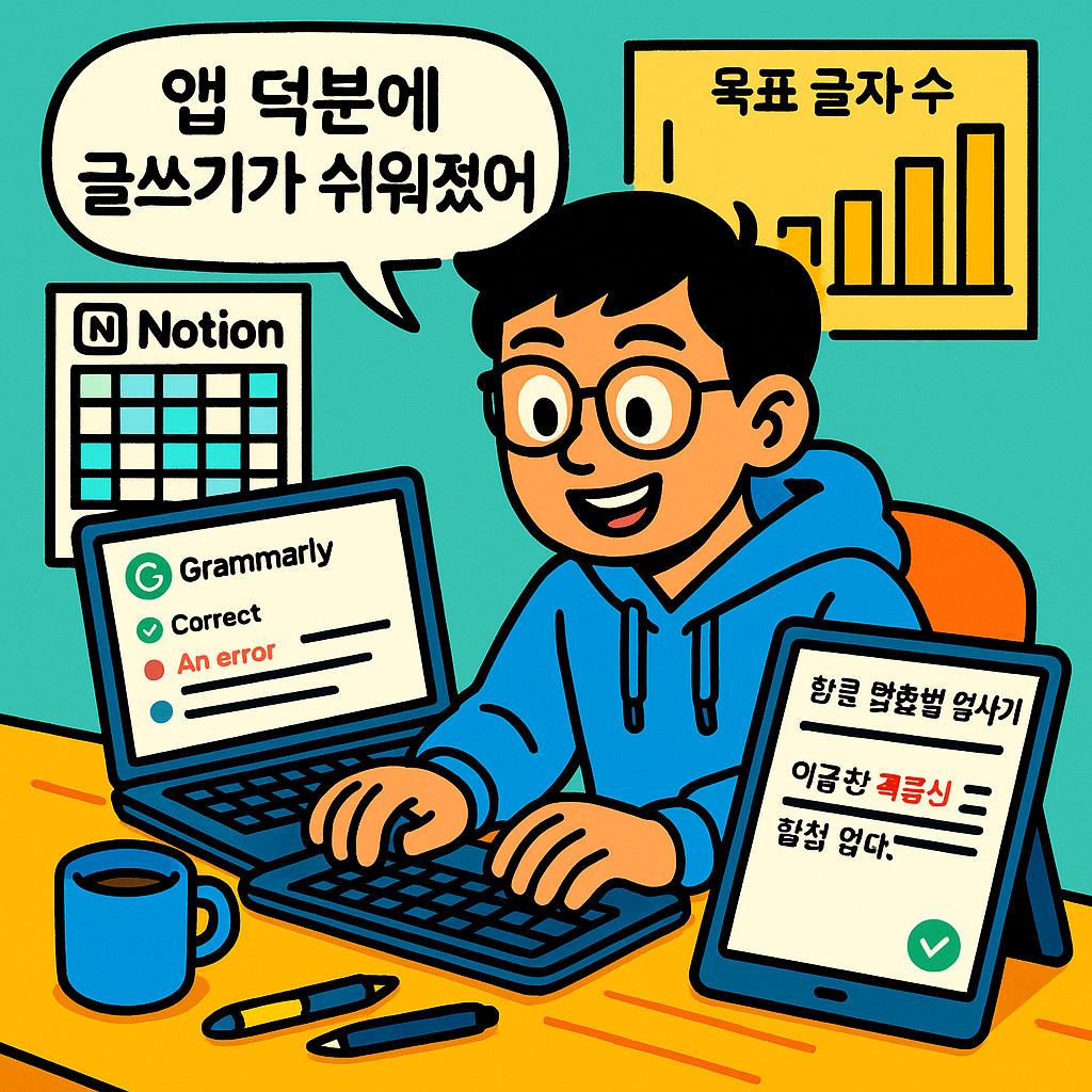 작문 능력 향상을 위한 에디터 앱 소개