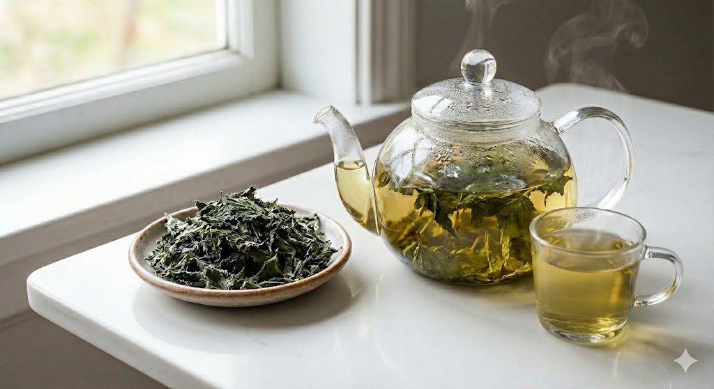 알레르기 비염과 염증을 완화하는 천연 항히스타민제, 서양쐐기풀(네틀) 잎으로 우려낸 따뜻한 허브차