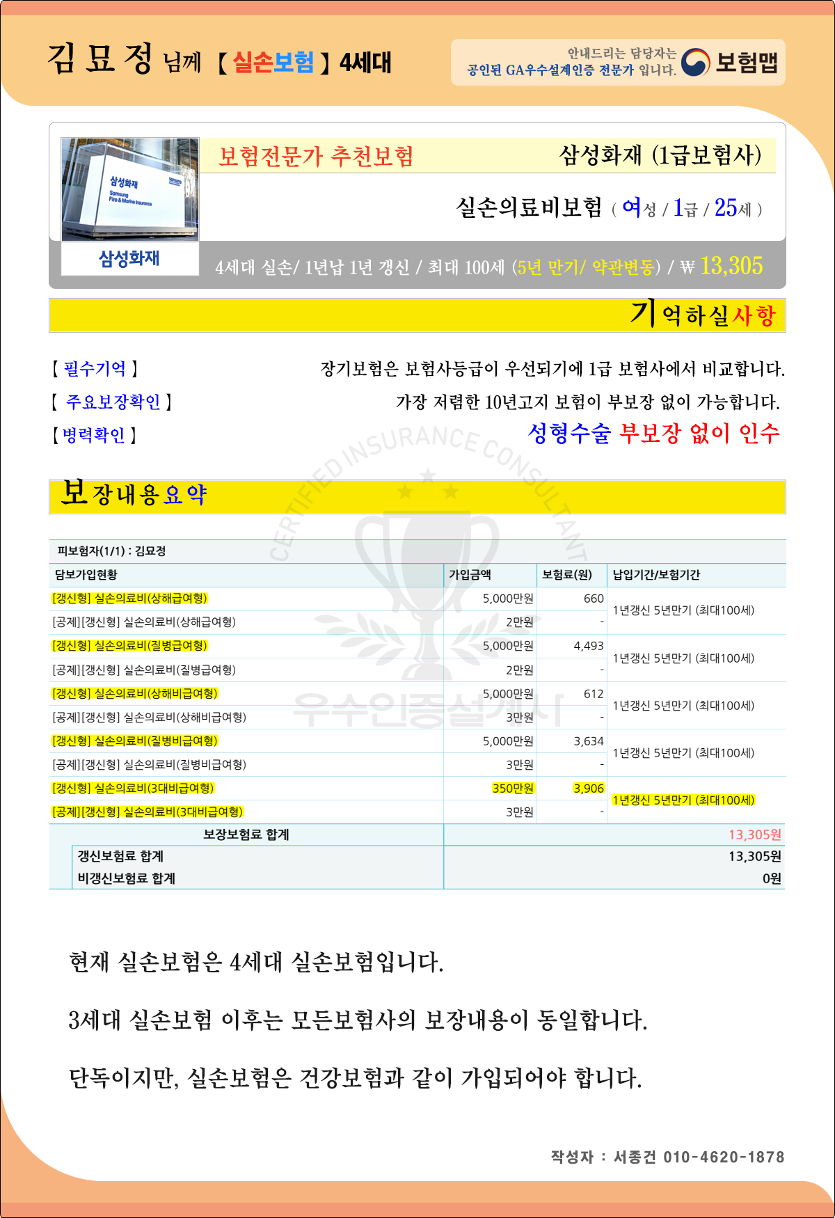 4세대실손보험