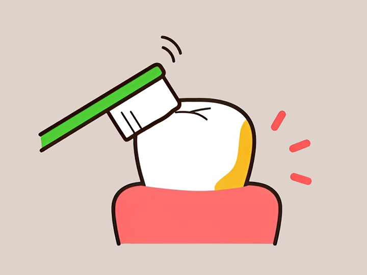 부적절한-칫솔질-모습