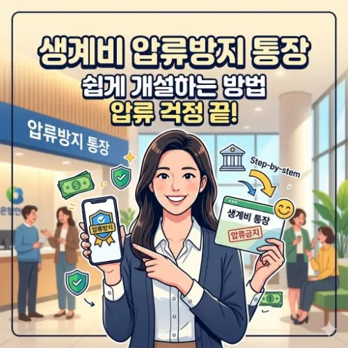 생계비 압류방지 개설방법 ❘ 통장 자격 조건 및 필수 준비 서류 가이드