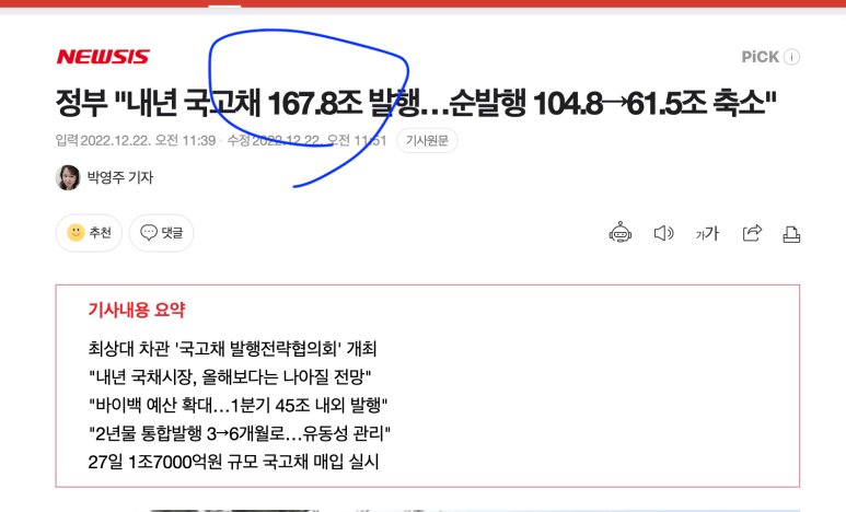 2023년 국고채 발행 계획