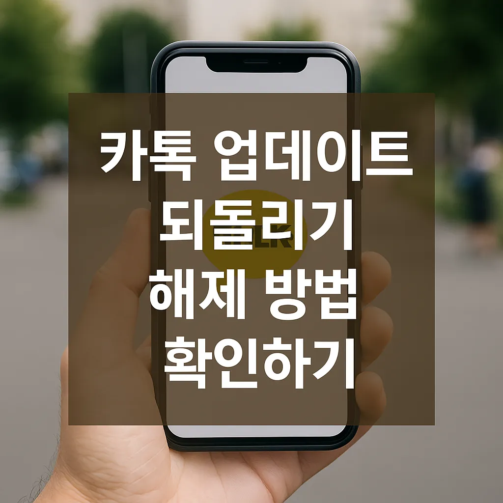 카톡 업데이트 되돌리기 썸네일