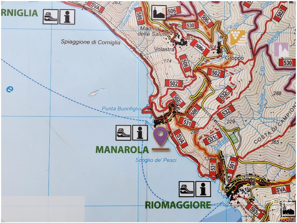 친퀘테레, 마나롤라에 가다.