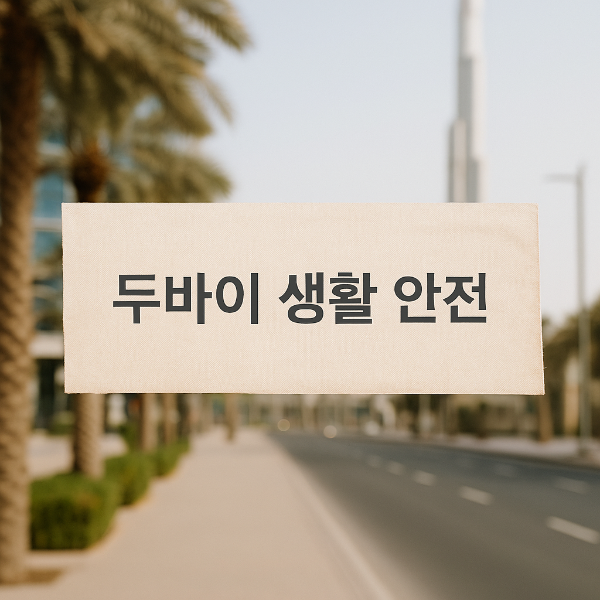 두바이에서 안전하게 생활하는 법