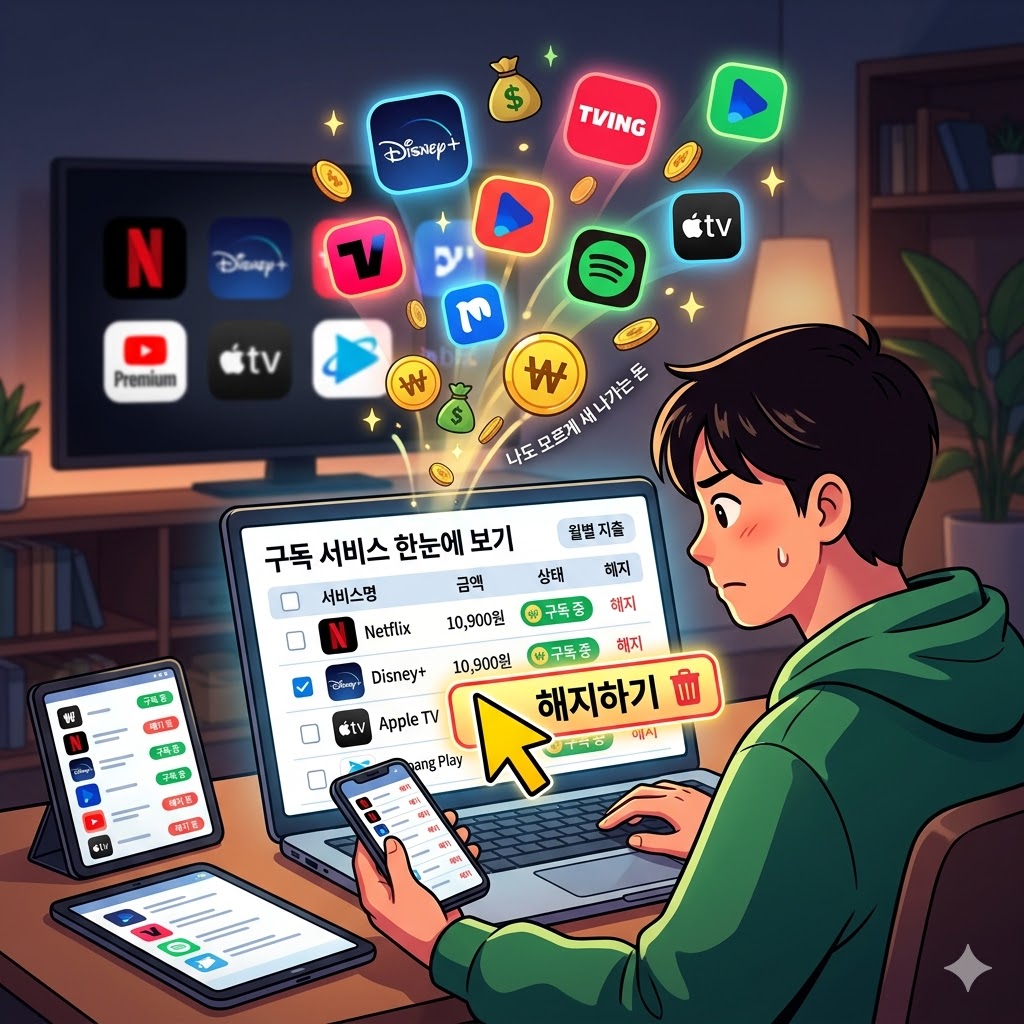 OTT, 앱 구독 서비스 한눈에 정리하고 해지하기