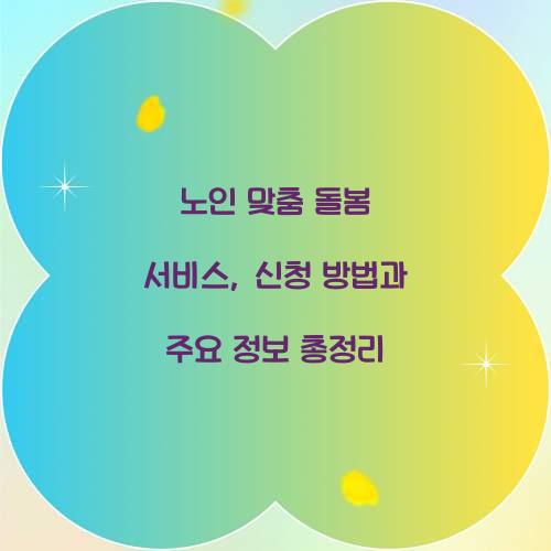 노인 맞춤 돌봄 서비스