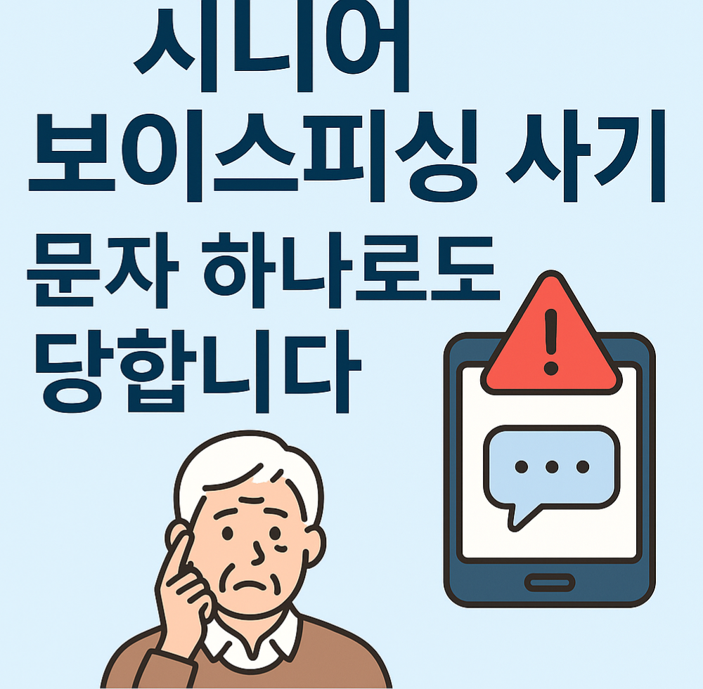 시니어 문자 사기 예방법을 설명하는 블로그 대표 이미지