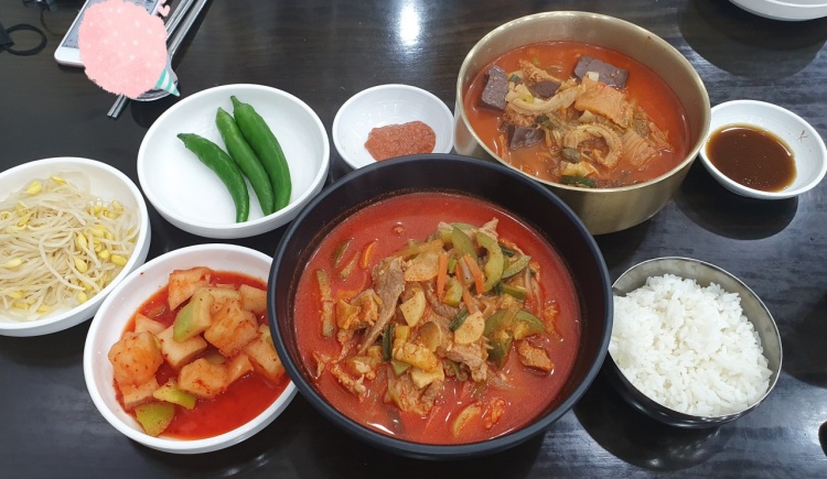 네모세모 전주 송천동 맛집 얼큰 돼지국밥, 애호박 찌개국밥 맛있는 국밥집