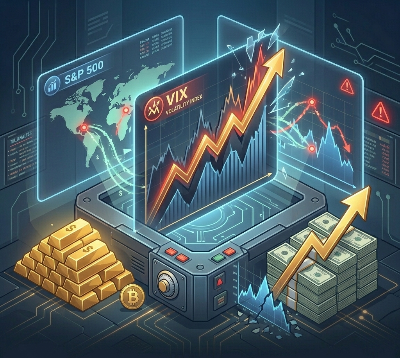 급등하는 VIX 지수와 시장의 패닉 (Surging VIX Index and Market Panic)