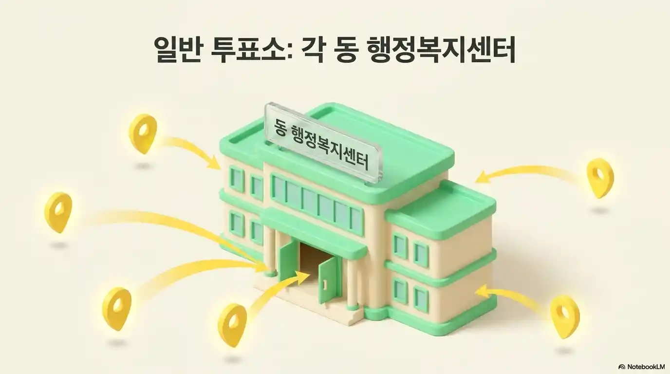 사전투표소 일반 투표소는 동 행정복지센터