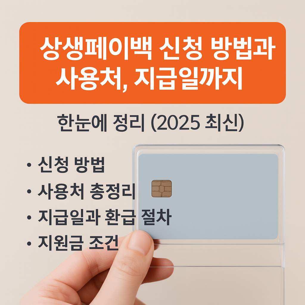 상생페이백 신청 방법과 사용처, 지급일