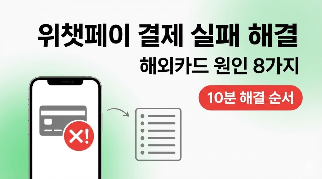 위챗페이 결제 안 될 때(해외카드) 해결법 2026 최신: 실패 원인 8가지 + 해결 순서