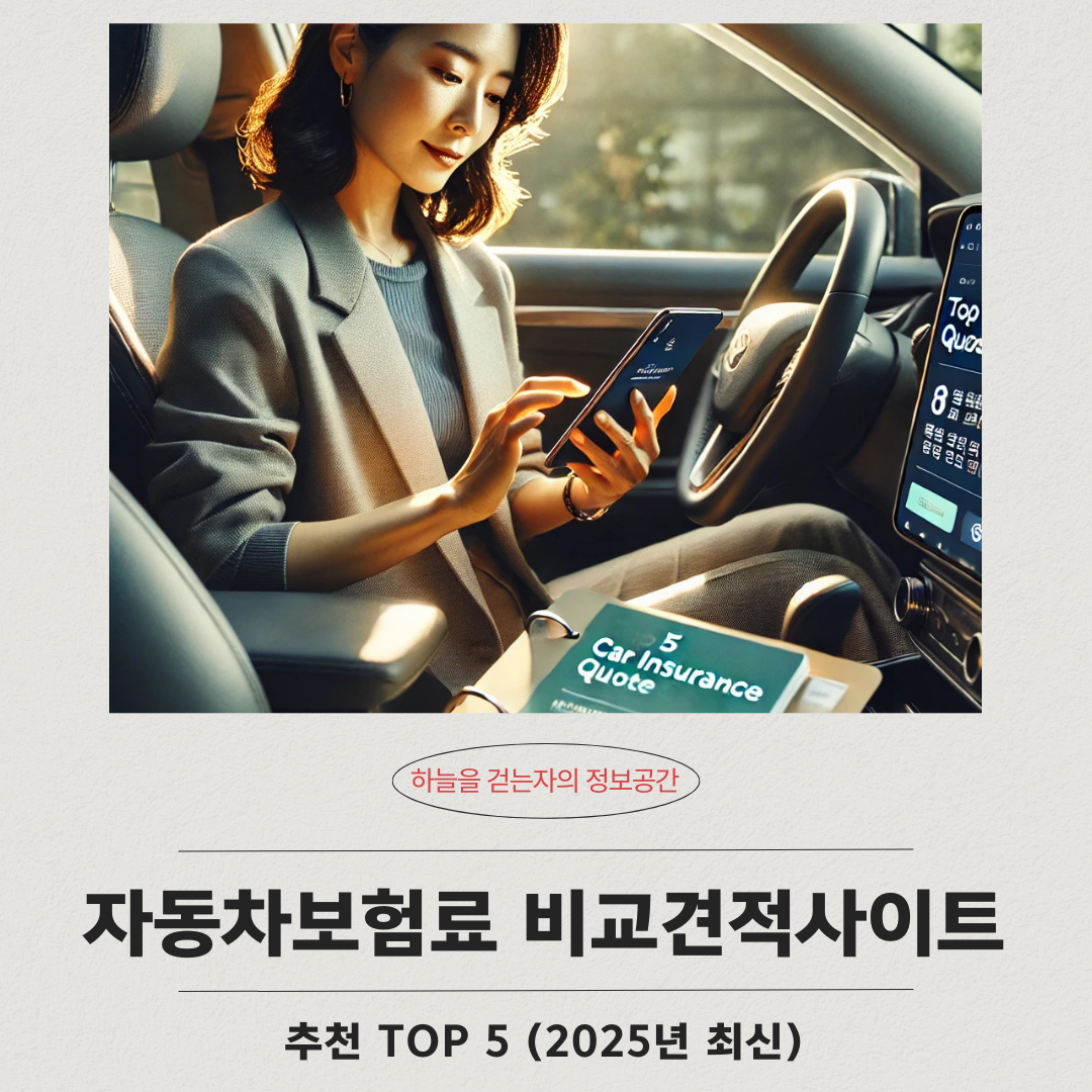 자동차보험료 비교견적사이트 추천 TOP 5 (2025년 최신)