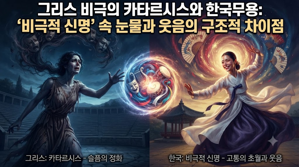 그리스 비극의 카타르시스와 한국무용: '비극적 신명' 속 눈물과 웃음의 구조적 차이점