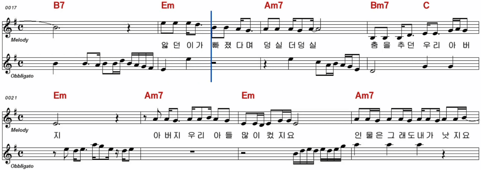 강진 막걸리 한잔 악보