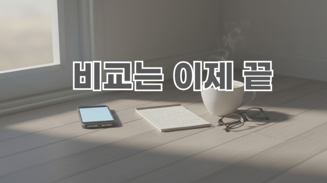 타인의 속도가 아닌 나의 속도로 살아가기. SNS 공허함을 채우는 현실의 가치와 남의 시선에서 벗어나 나만의 편안함을 찾는 태도.