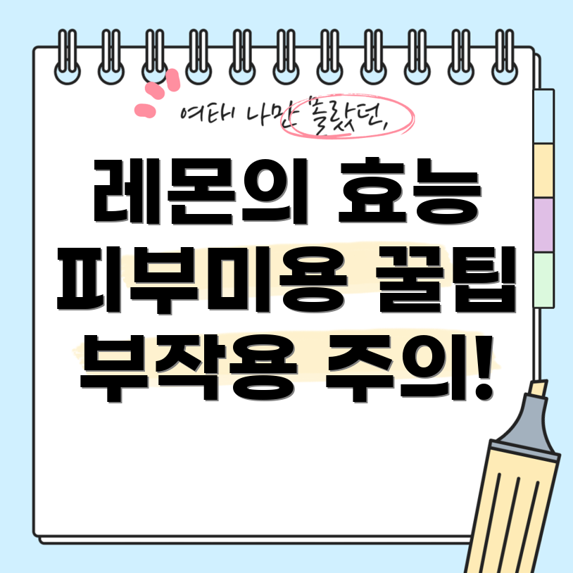 레몬수의 효능