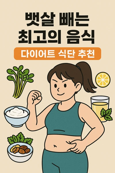 뱃살 빼는 최고의 음식 다이어트 식단 추천 썸네일