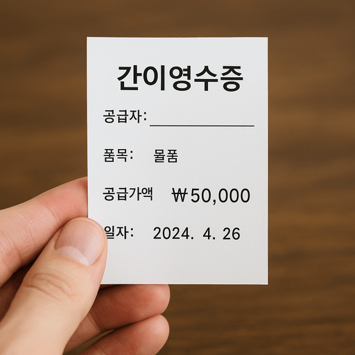 간이영수증 사진