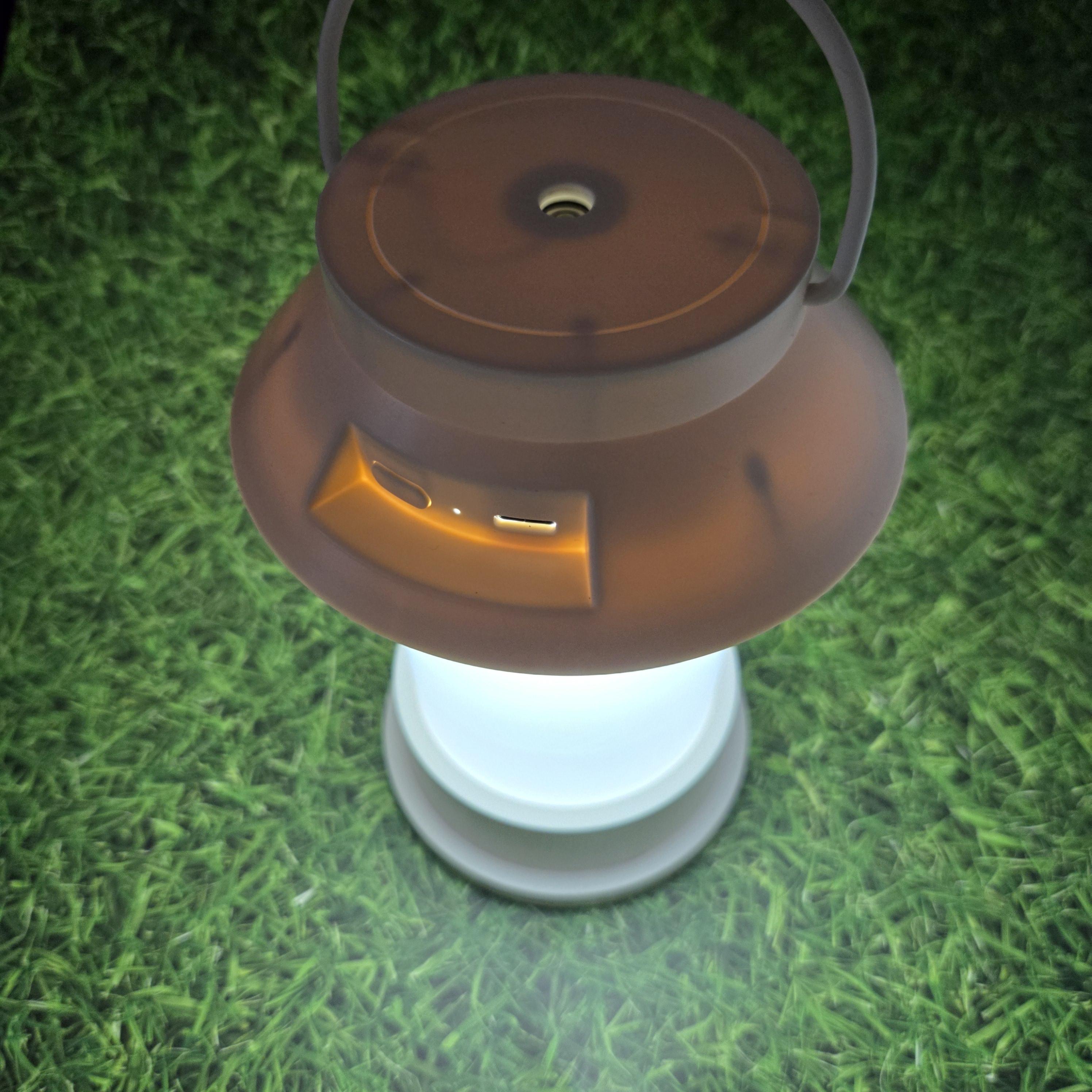 디센느 미니 가습기 무선 led 무드등 흰색 무드등 on