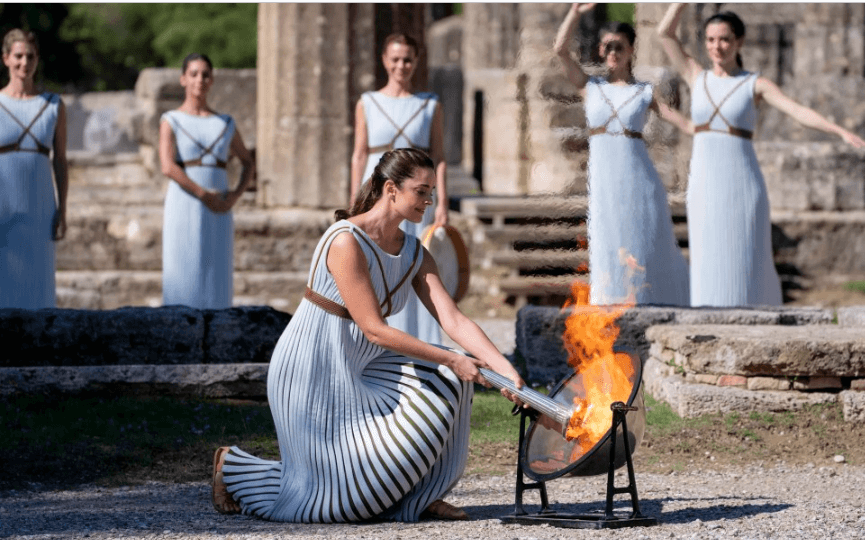 올림픽성화 헤라신전에서 채화