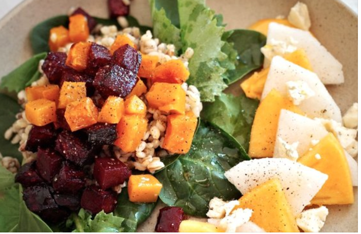 감과 배 샐러드