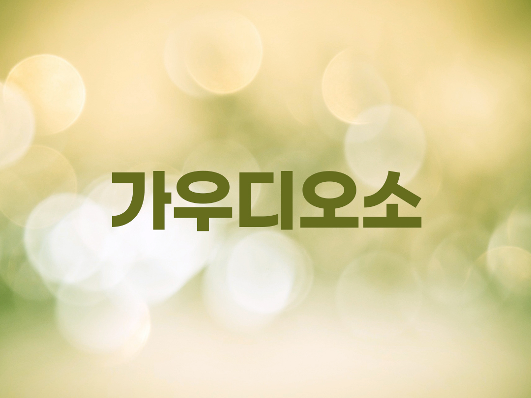 가우디오소 천주교 남자세례명 3인 목록