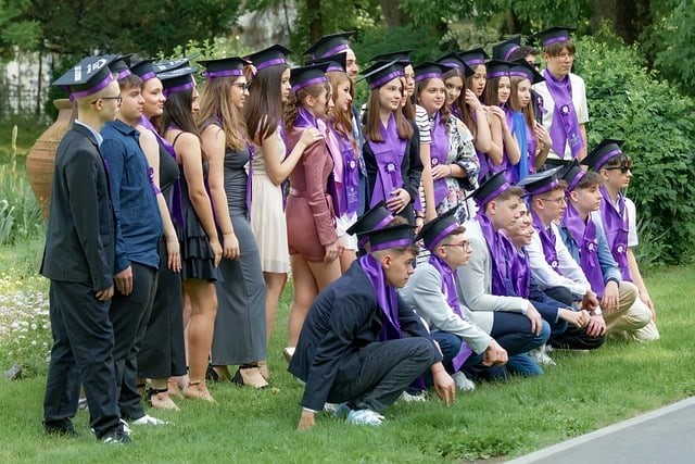 학생들의 단체 사진