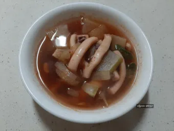 오징어 무국 끓이는 방법으로 칼칼국물_6