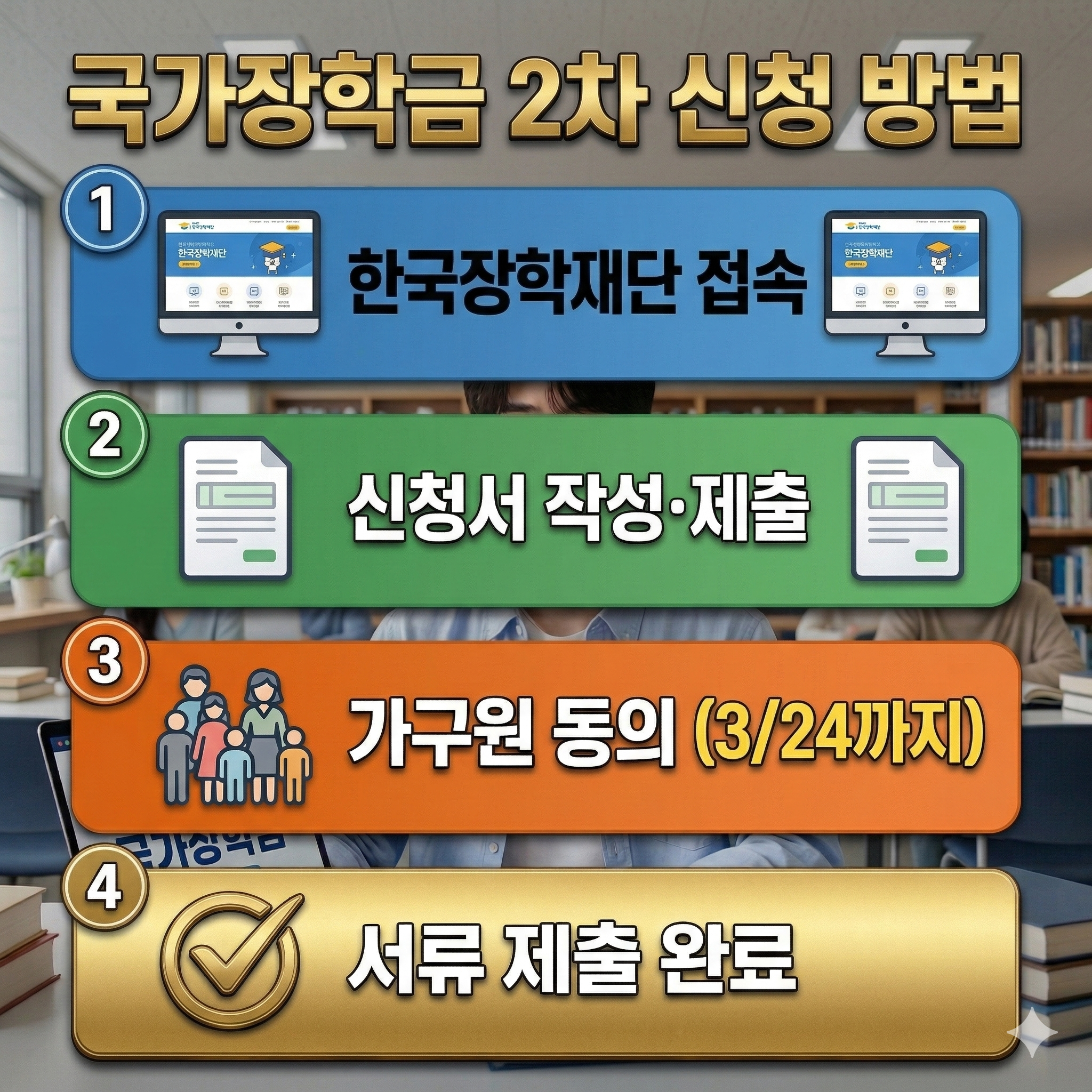 2026 국가장학금 2차 신청기간&middot;소득분위&middot;신청방법 완벽 정리