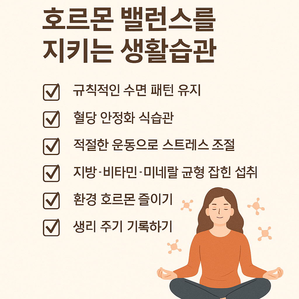 호르몬 밸런스를 지키는 생활 습관