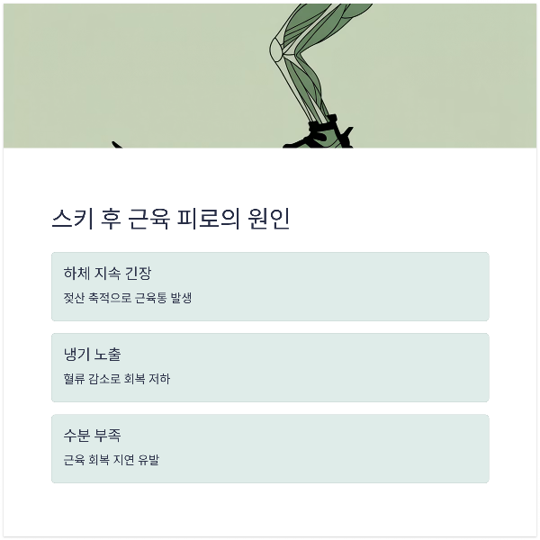스키 후 근육피로 원인