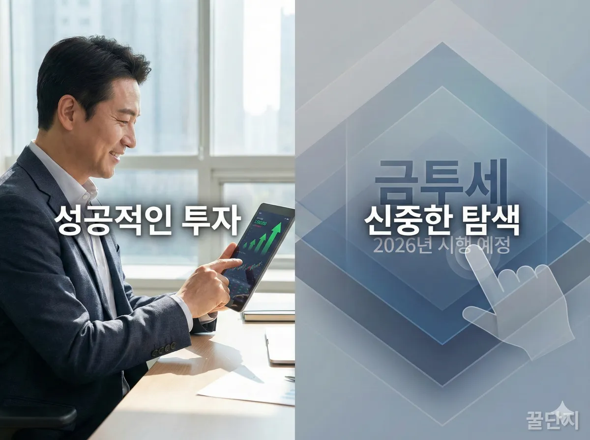 2026년 금투세 시행에 맞춰 투자 포트폴리오를 관리하는 한국인 투자자