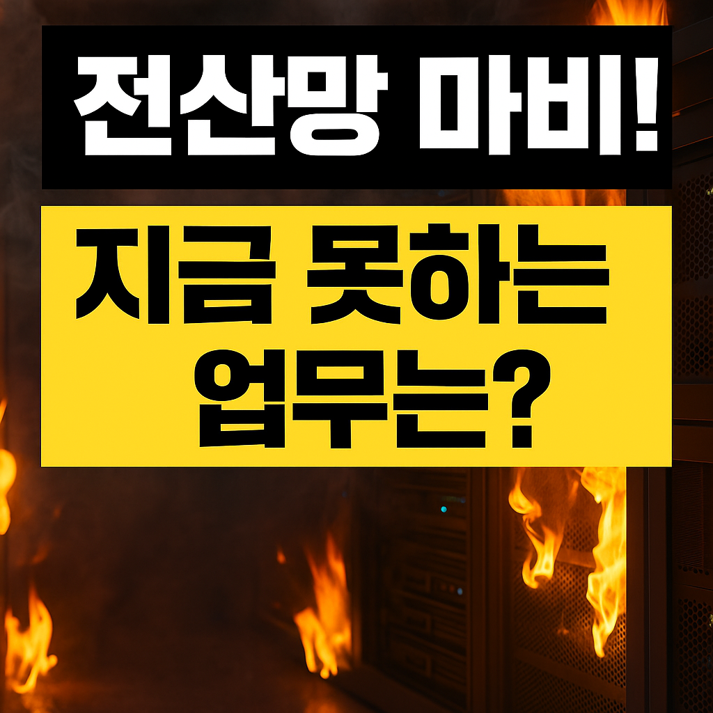 2025 국정자원 화재 사태: 중단된 정부 서비스 총정리