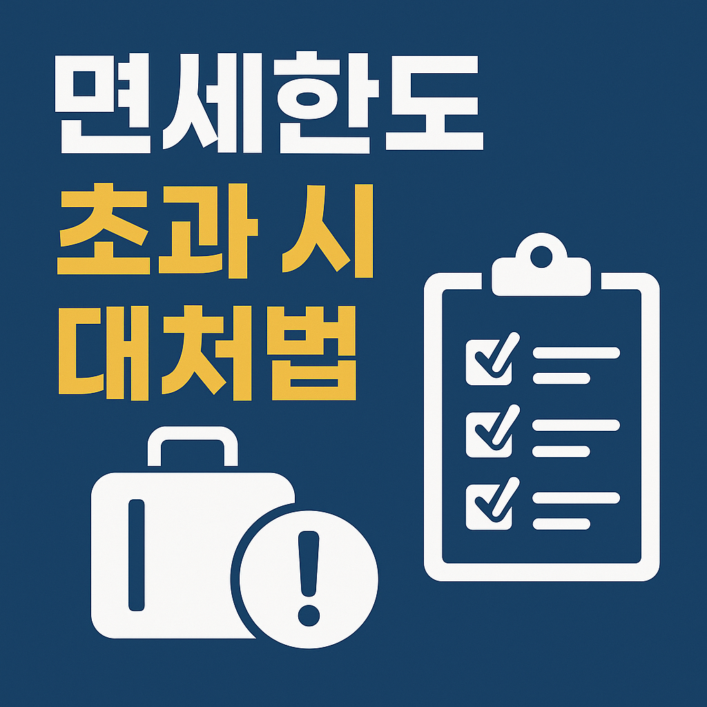 면세한도 초과 시 대처법