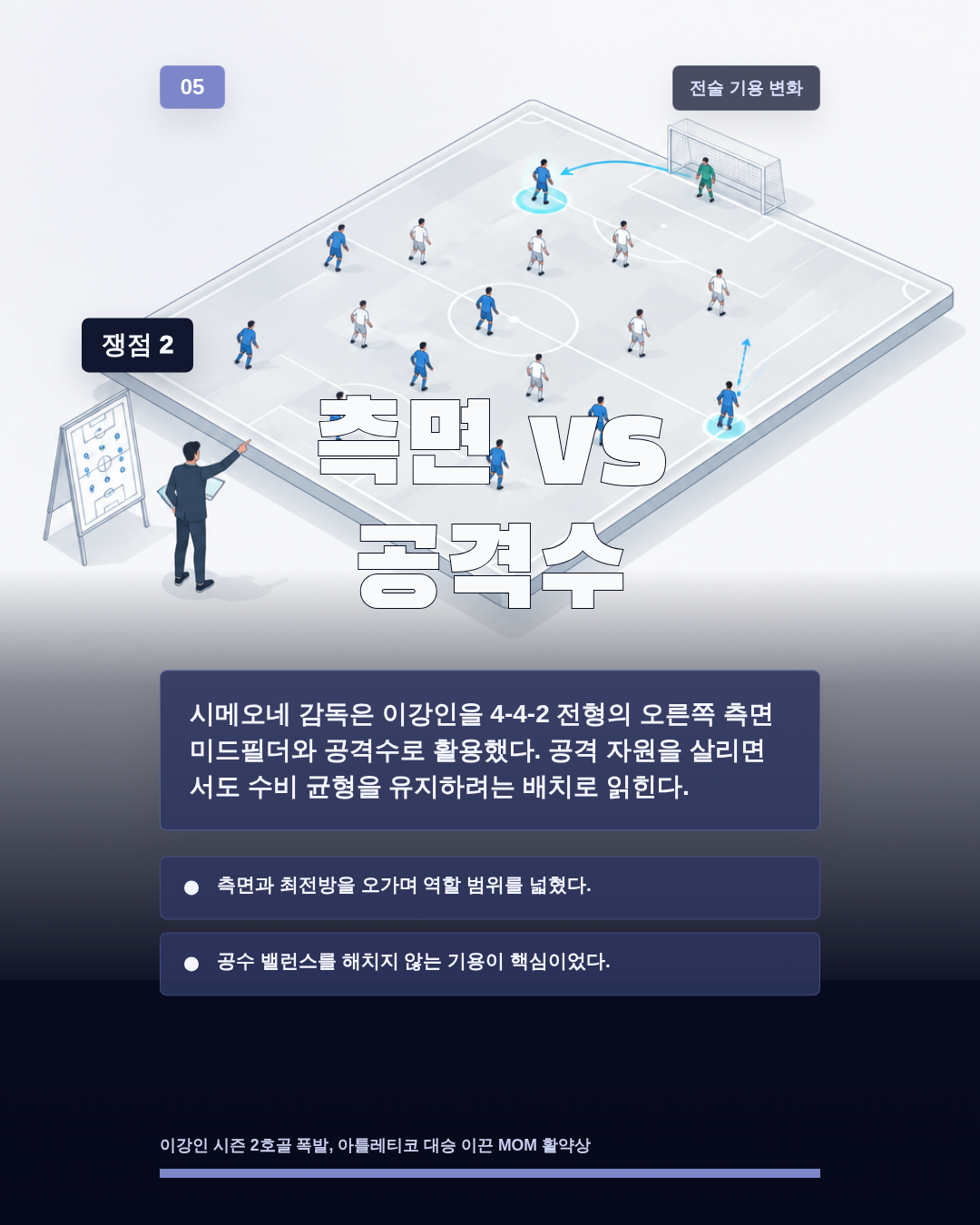 측면 vs 공격수
